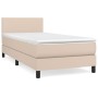 Box spring bed with cappuccino synthetic leather mattress 100x200cm by vidaXL, Beds and slatted bases - Ref: Foro24-3140992, ...