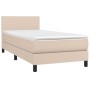 Box spring bed with cappuccino synthetic leather mattress 100x200cm by vidaXL, Beds and slatted bases - Ref: Foro24-3140992, ...