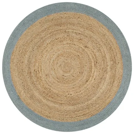 Alfombra hecha a mano de yute con borde verde oliva 120 cm de vidaXL, Alfombras - Ref: Foro24-133681, Precio: 43,08 €, Descue...