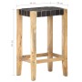 Taburetes de cocina 2 unidades cuero auténtico negro 75 cm de vidaXL, Taburetes de cocina - Ref: Foro24-321835, Precio: 119,6...
