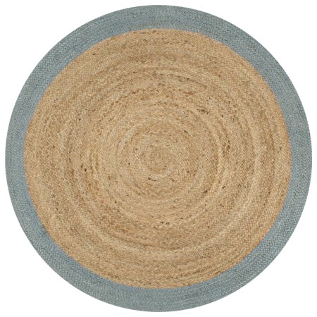 Handmade jute rug with olive green border 150 cm by vidaXL, Rugs - Ref: Foro24-133682, Price: 64,67 €, Discount: %