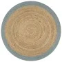 Alfombra hecha a mano de yute con borde verde oliva 150 cm de vidaXL, Alfombras - Ref: Foro24-133682, Precio: 54,32 €, Descue...