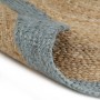 Handmade jute rug with olive green border 150 cm by vidaXL, Rugs - Ref: Foro24-133682, Price: 64,67 €, Discount: %