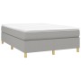 Light gray fabric bed frame 140x190 cm by vidaXL, Beds and slatted bases - Ref: Foro24-3120953, Price: 110,50 €, Discount: %