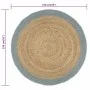 Alfombra hecha a mano de yute con borde verde oliva 150 cm de vidaXL, Alfombras - Ref: Foro24-133682, Precio: 54,32 €, Descue...