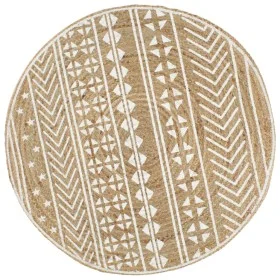 Handgewebter Juteteppich mit weißem Aufdruck, 90 cm von vidaXL, Teppiche - Ref: Foro24-133692, Preis: 34,15 €, Rabatt: %