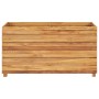 Hochbeet aus recyceltem Teakholz und Stahl 100x40x55 cm von vidaXL, Töpfe und Pflanzgefäße - Ref: Foro24-47425, Preis: 145,99...