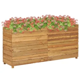 Raised flowerbed in recycled teak wood and steel 150x40x72 cm by vidaXL, Pots and planters - Ref: Foro24-47429, Price: 334,71...