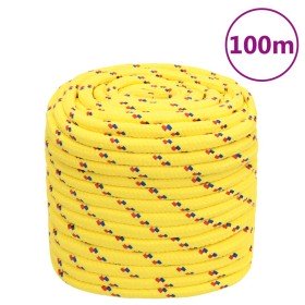 Cuerda de barco polipropileno amarillo 16 mm 100 m