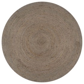 Alfombra de yute tejida a mano redonda gris 120 cm de vidaXL, Alfombras - Ref: Foro24-133663, Precio: 49,36 €, Descuento: %
