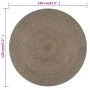 Grauer runder handgewebter Juteteppich 120 cm von vidaXL, Teppiche - Ref: Foro24-133663, Preis: 48,38 €, Rabatt: %