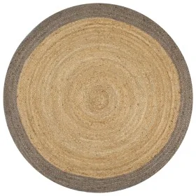 Handgefertigter Juteteppich mit grauem Rand, 120 cm von vidaXL, Teppiche - Ref: Foro24-133675, Preis: 70,13 €, Rabatt: %