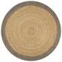 Handmade jute rug with gray border 120 cm by vidaXL, Rugs - Ref: Foro24-133675, Price: 70,13 €, Discount: %