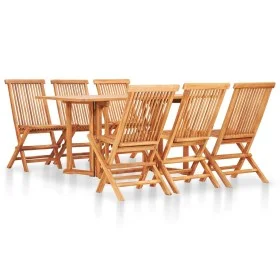 Faltbares Gartenspeiseset, 7-teilig, massives Teakholz. von vidaXL, Gartensets - Ref: Foro24-49001, Preis: 525,56 €, Rabatt: %