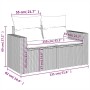 Set muebles jardín 9 pzas y cojines ratán sintético gris claro
