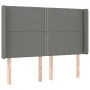 Box spring bed mattress and LED lights dark gray fabric 140x200 cm by vidaXL, Beds and slatted bases - Ref: Foro24-3138798, P...