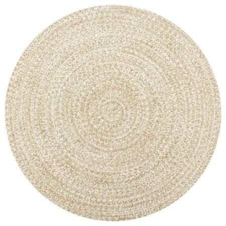 Weißer und natürlicher handgewebter Juteteppich 120 cm von vidaXL, Teppiche - Ref: Foro24-133723, Preis: 46,14 €, Rabatt: %