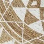 Alfombra de yute tejida a mano con estampado blanco 90 cm de vidaXL, Alfombras - Ref: Foro24-133695, Precio: 37,22 €, Descuen...