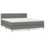 Box spring bed with dark gray fabric mattress 180x200 cm by vidaXL, Beds and slatted bases - Ref: Foro24-3140954, Price: 582,...