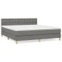Box spring bed with dark gray fabric mattress 180x200 cm by vidaXL, Beds and slatted bases - Ref: Foro24-3140954, Price: 593,...