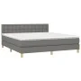Box spring bed with dark gray fabric mattress 180x200 cm by vidaXL, Beds and slatted bases - Ref: Foro24-3140954, Price: 593,...