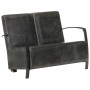 Zweiplätziges Sofa aus echtem, gealtertem grauem Leder. von vidaXL, Sessel - Ref: Foro24-321866, Preis: 371,49 €, Rabatt: %