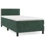 Box spring bed with dark green velvet mattress 100x200 cm by vidaXL, Beds and slatted bases - Ref: Foro24-3141230, Price: 316...