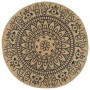 Alfombra de yute tejida a mano estampado azul oscuro 150 cm de vidaXL, Alfombras - Ref: Foro24-133703, Precio: 57,46 €, Descu...