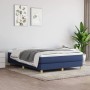 Estructura de cama de tela gris taupe azul 140x200 cm