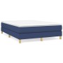 Estructura de cama de tela gris taupe azul 140x200 cm