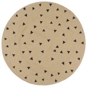Hand-woven jute rug with triangle print 120 cm by vidaXL, Rugs - Ref: Foro24-133690, Price: 36,60 €, Discount: %