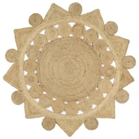 Alfombra hecha a mano de yute trenzado 120 cm de vidaXL, Alfombras - Ref: Foro24-133714, Precio: 55,35 €, Descuento: %