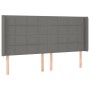 Box spring bed mattress and LED lights dark gray fabric 160x200 cm by vidaXL, Beds and slatted bases - Ref: Foro24-3138886, P...