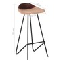 Taburetes de cocina 4 unidades cuero auténtico marrón de vidaXL, Taburetes de cocina - Ref: Foro24-320646, Precio: 152,48 €