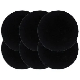 Placemat 6 units plain round black cotton 38 cm by vidaXL, Placemats - Ref: Foro24-133845, Price: 29,45 €, Discount: %