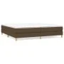 Dark brown fabric bed frame 200x200 cm by vidaXL, Beds and slatted bases - Ref: Foro24-3120641, Price: 114,26 €, Discount: %