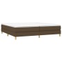 Bettgestell aus dunkelbraunem Stoff, 200 x 200 cm von vidaXL, Betten und Lattenroste - Ref: Foro24-3120641, Preis: 124,46 €, ...