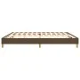 Dark brown fabric bed frame 200x200 cm by vidaXL, Beds and slatted bases - Ref: Foro24-3120641, Price: 114,26 €, Discount: %