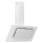 Campana extractora acero inoxidable vidrio templado blanco 90cm