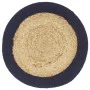 Rundes Tischset 4 Stück Jute Naturbaumwolle blau 38 cm von vidaXL, Tischsets - Ref: Foro24-133862, Preis: 21,54 €, Rabatt: %