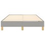 Estructura de cama de tela gris claro 120x200 cm