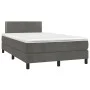 Box spring bed with dark gray velvet mattress 120x200 cm by vidaXL, Beds and slatted bases - Ref: Foro24-3141234, Price: 339,...