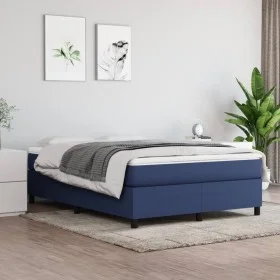 Blue fabric bed frame 140x190 cm by vidaXL, Beds and slatted bases - Ref: Foro24-3120860, Price: 110,11 €, Discount: %