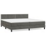 Boxspringbett mit dunkelgrauer Samtmatratze 200x200 cm von vidaXL, Betten und Lattenroste - Ref: Foro24-3141264, Preis: 542,1...