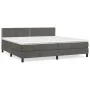 Boxspringbett mit dunkelgrauer Samtmatratze 200x200 cm von vidaXL, Betten und Lattenroste - Ref: Foro24-3141264, Preis: 532,3...