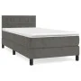Box spring bed with dark gray velvet mattress 100x200 cm by vidaXL, Beds and slatted bases - Ref: Foro24-3141288, Price: 293,...
