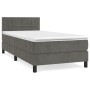 Cama box spring con colchón terciopelo gris oscuro 100x200 cm de vidaXL, Camas y somieres - Ref: Foro24-3141288, Precio: 304,...