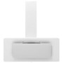 Stainless steel extractor hood with white tempered glass, 90cm. by vidaXL, Extractors - Ref: Foro24-51666, Price: 212,62 €, D...