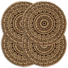 Round placemats 4 pcs dark brown jute 38 cm by vidaXL, Placemats - Ref: Foro24-133872, Price: 20,58 €, Discount: %