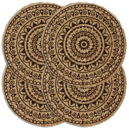 Round placemats 4 pcs dark brown jute 38 cm by vidaXL, Placemats - Ref: Foro24-133872, Price: 20,58 €, Discount: %